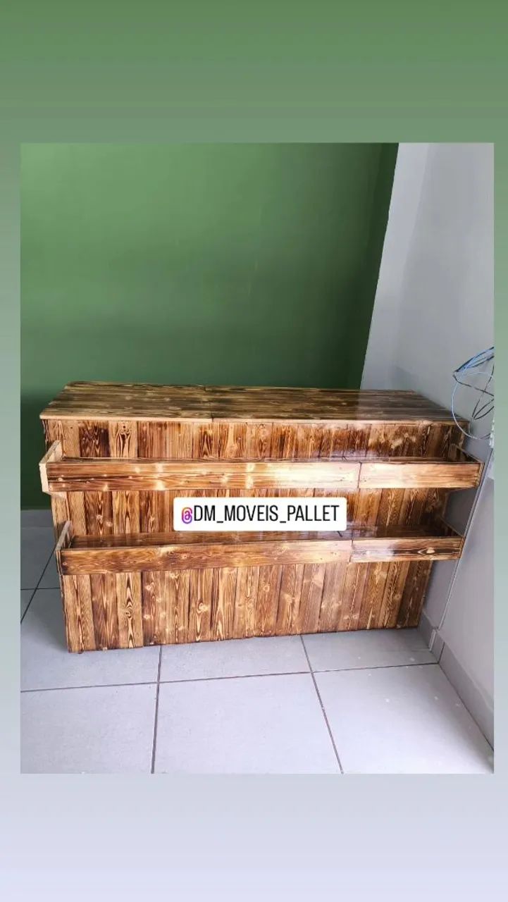 Balcão caixa pallet 