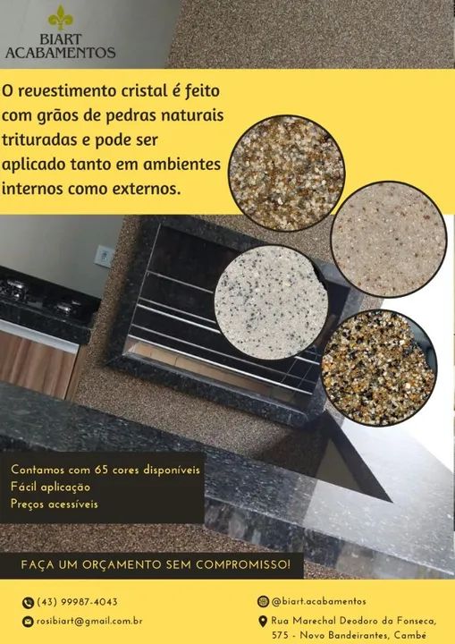 Revestimento Cristal para Ambientes Internos e Externos