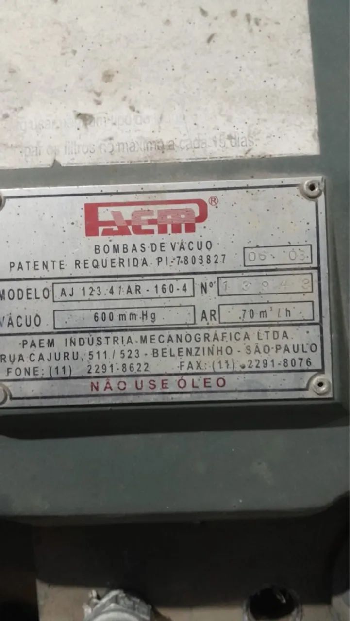 Bomba vácuo Paem 70 m3 - Foto 2