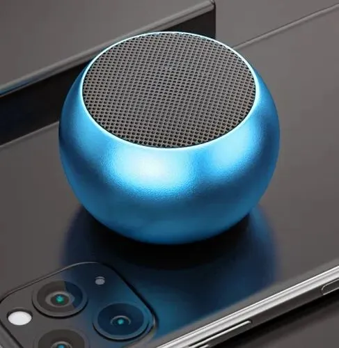 Caixinha de Som Bluetooth Azul - Som Alto e Portátil 3W
