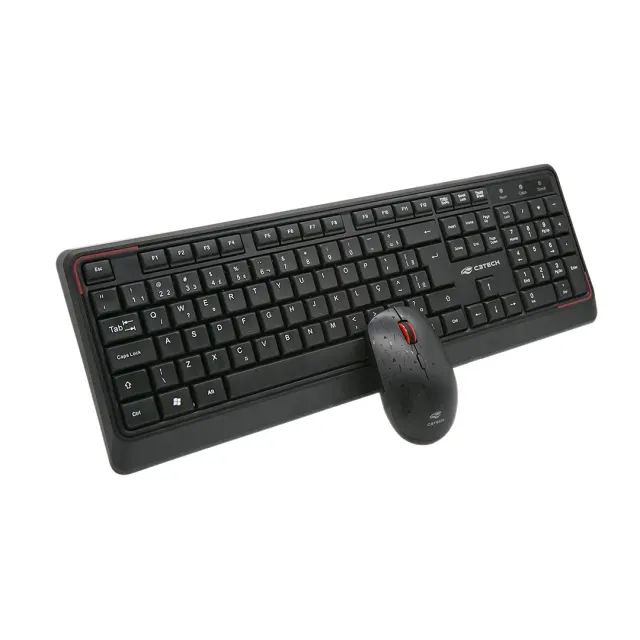  Kit Teclado e Mouse Sem Fio C3Tech K-W70BK - WZetta