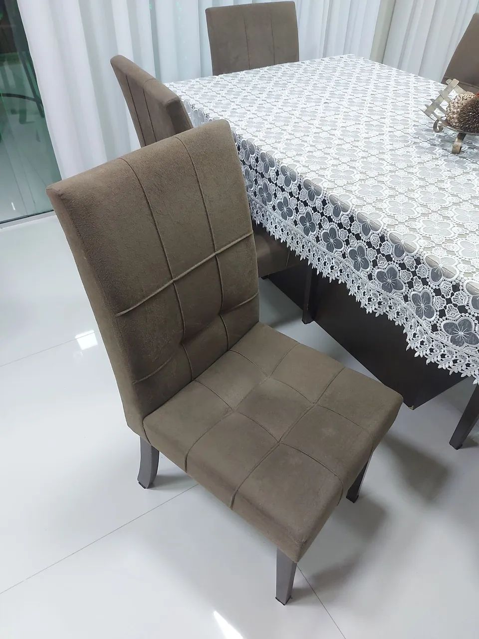 Conjunto de 6 cadeiras estofadas - Foto 2