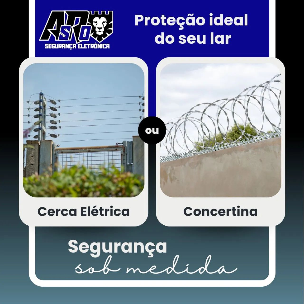 Cerca elétrica ou concertina - instalação 