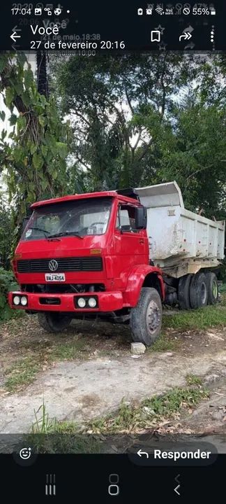 Caminhão Caçamba - Volkswag traçado en - 1990