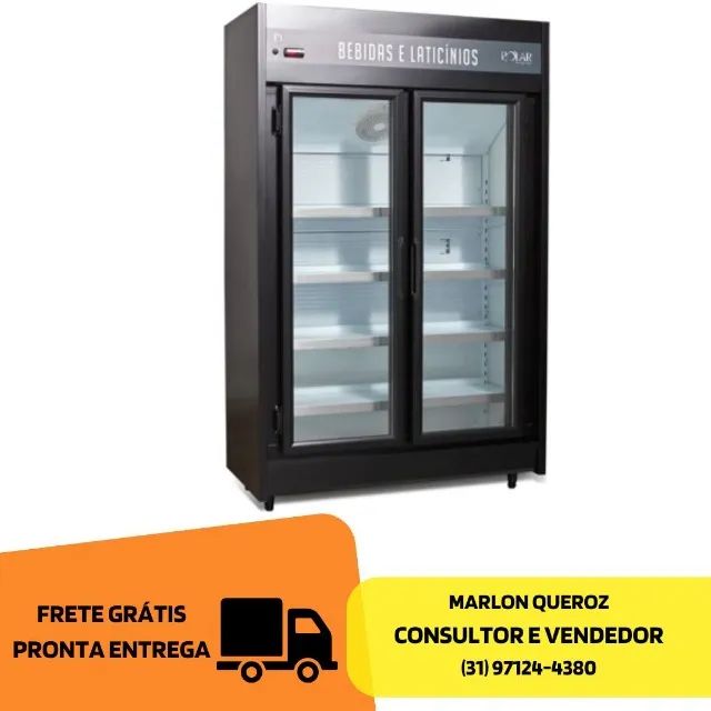 Expositor Refrigerado Auto Serviço Polar 1.25m 2 Portas