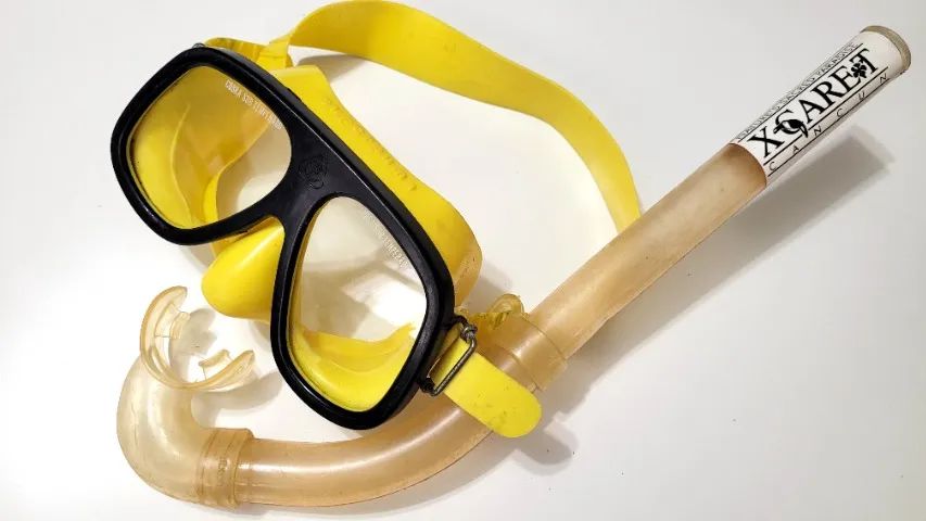 Máscara Cobra Superpuma Amarela com Snorkel X-Garet