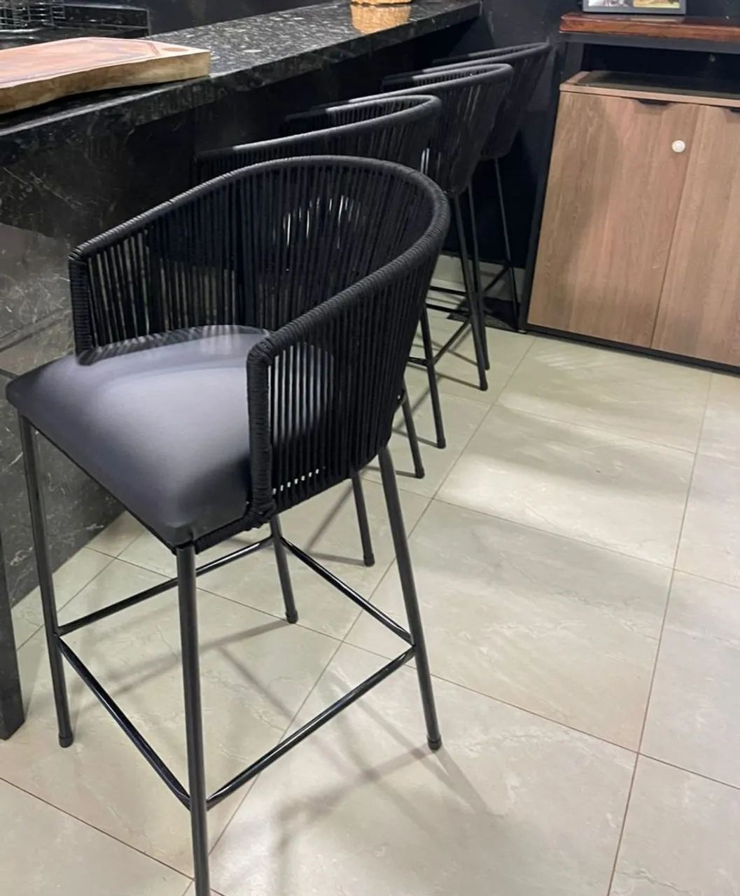 Lindas Banquetas em Corda Náutica 