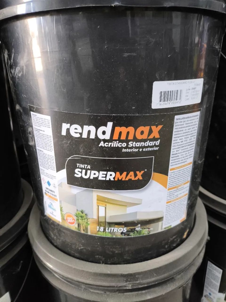 Tinta EXTERNA acrílica 18L Cinza R$199,00