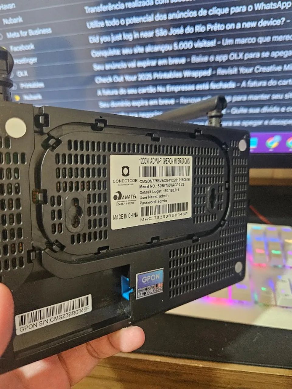 Chima ONT HIBRIDA AC1200 SDN7758VACG4 (25 unidades) - Foto 4