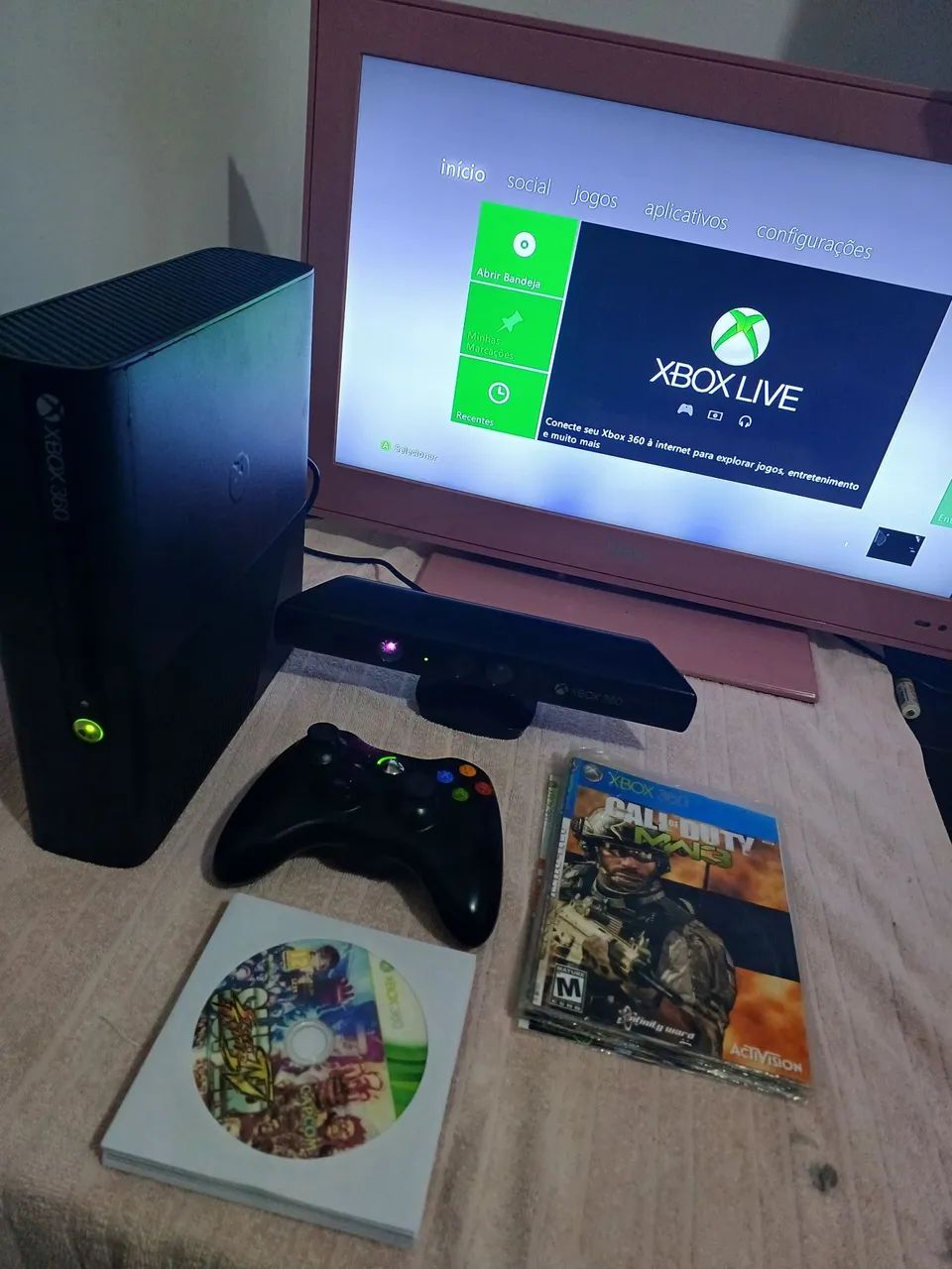 Xbox 360 Super Slim 4Gb Desbloqueado LTU 3.0 completo