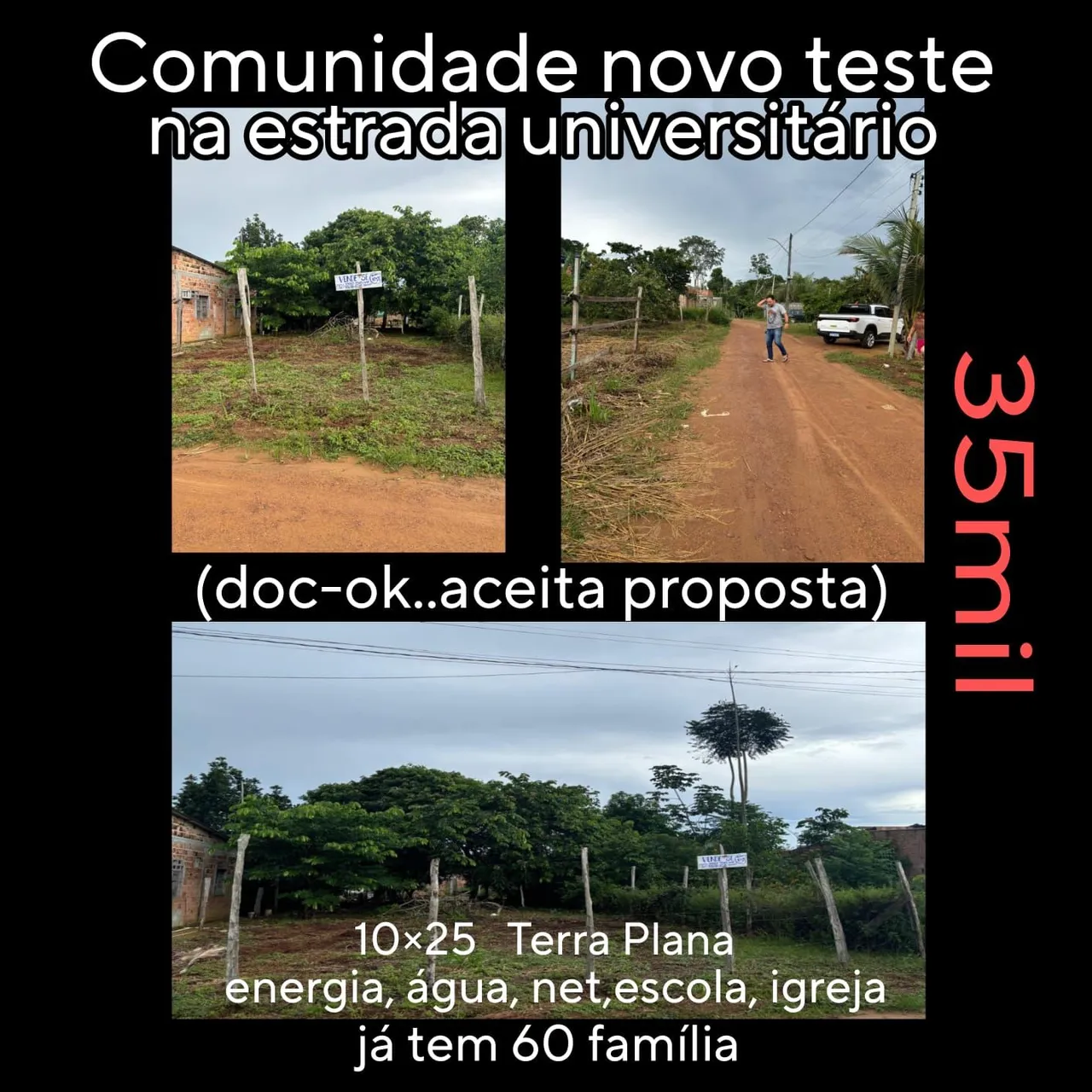 Vendo Terreno na estrada universitária