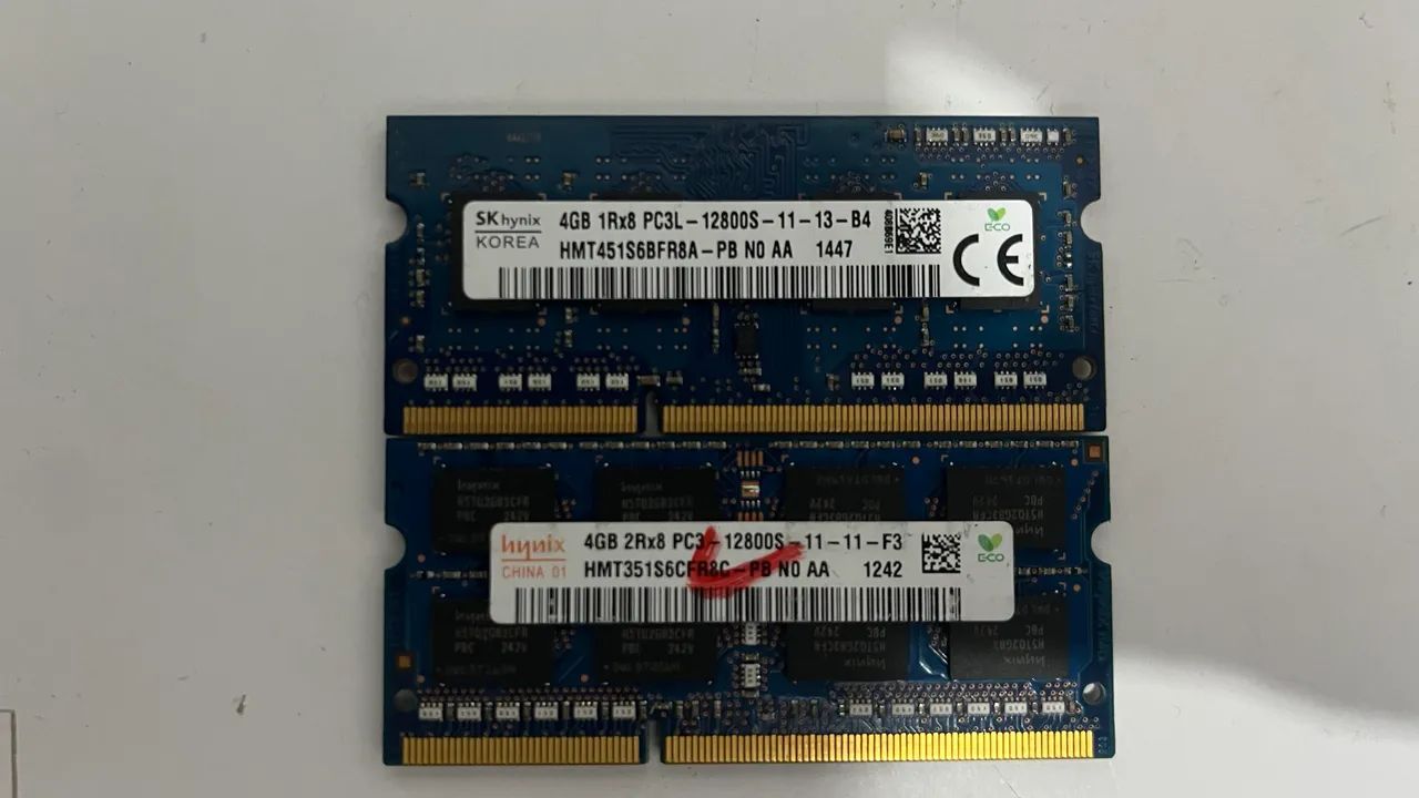 8GB Ram (2x4) Notebook