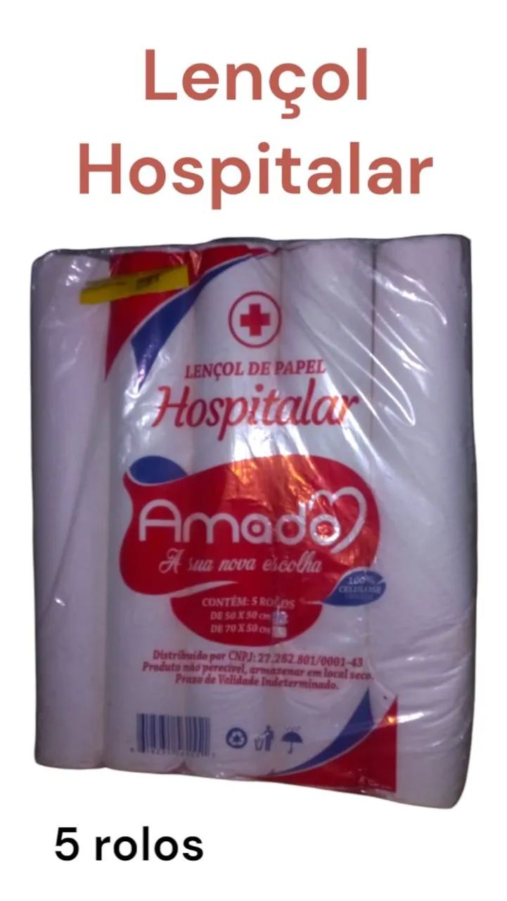 Lençol Hospitalar Amado - 5 Rolos