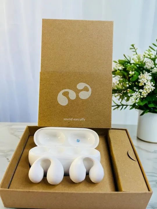 Fone De Ouvido Bluetooth Branco Fone Brinco Fone Earcuff - Foto 2