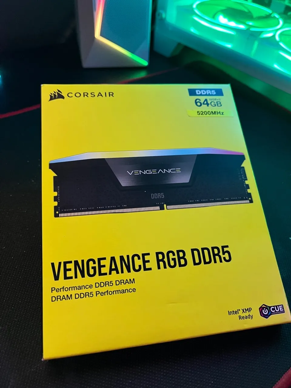 Memória RAM Corsair Vengeance RGB DDR5 64GB 5200MHz Preta