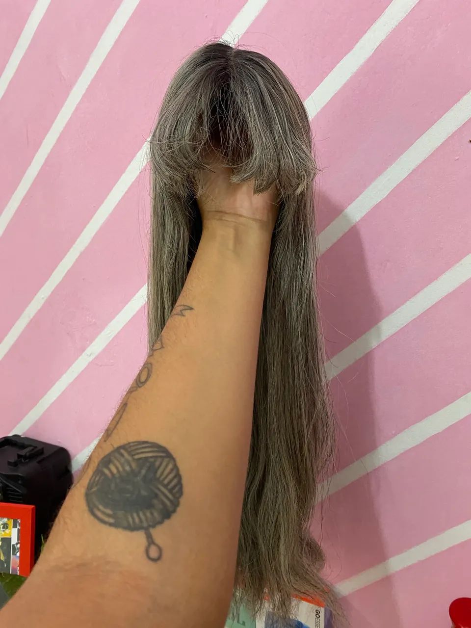 Peruca Lace platinada  - Foto 3