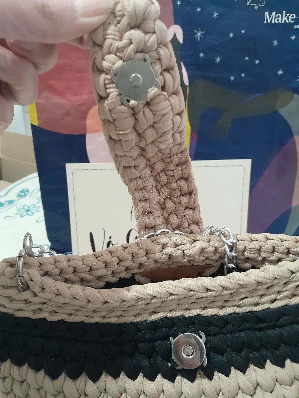 Linda Bolsa feita a mão  - Foto 3