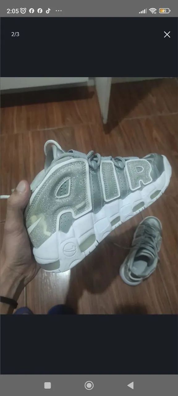 Nike Air More Uptempo - Prateado - Foto 2