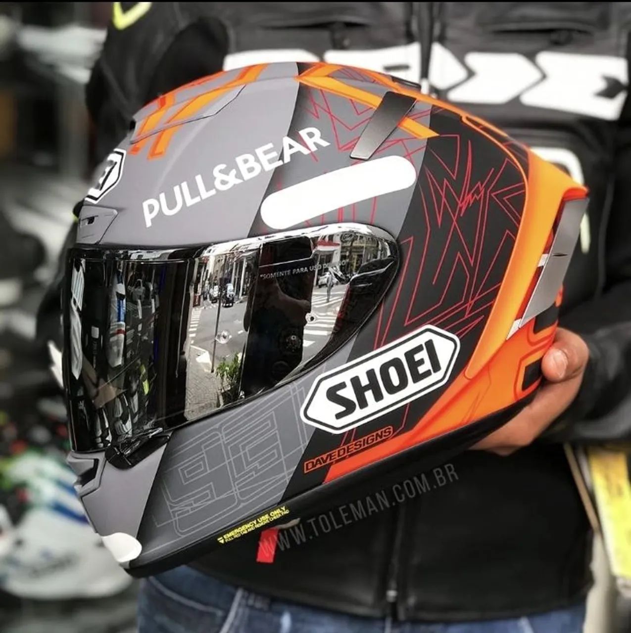 Voseira CWR-1 Original Capacete Shoei NXR/X-Spirit 3 Nova Silver Iridium - Foto 2