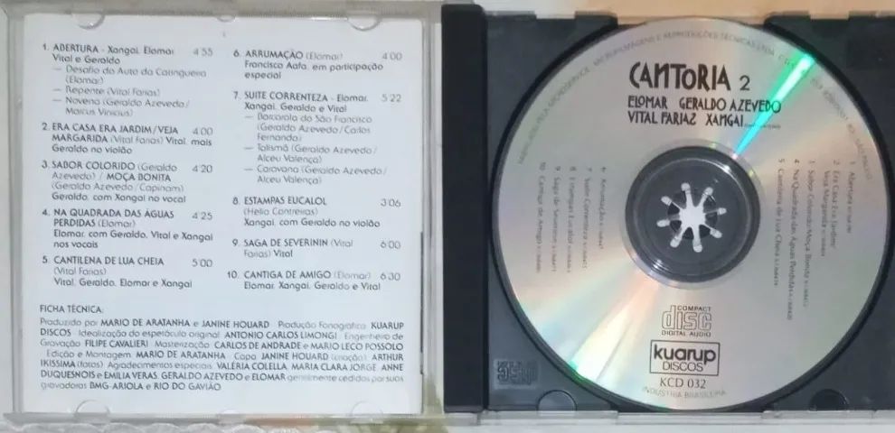 CD musical Cantoria1 e 2 Elomar, Xangai, Geraldo Azevedo e Vital Farias - Leia o anuncio - Foto 3