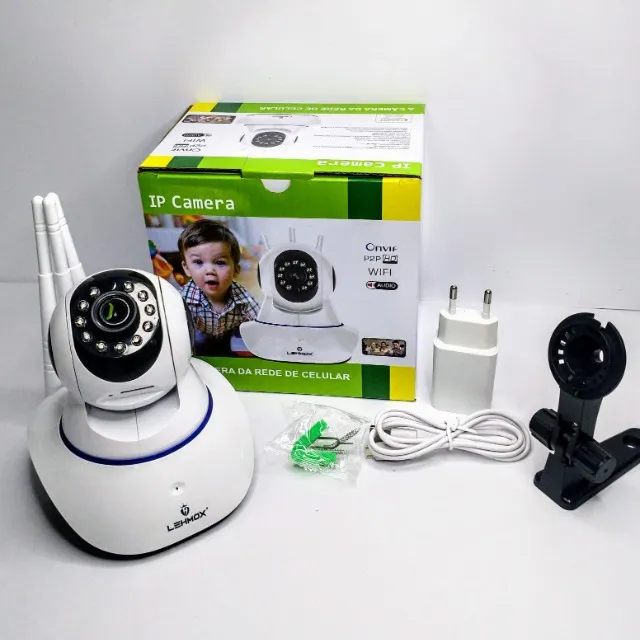 CAMERA DE SEGURANÇA WIFI GIRO 360 VISAO NOTURNA - ENTREGA GRATIS