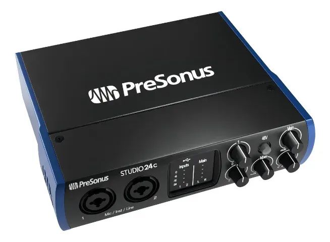 Interface de Áudio PreSonus Studio 24c USB-C 192kHz - Aparelhos de