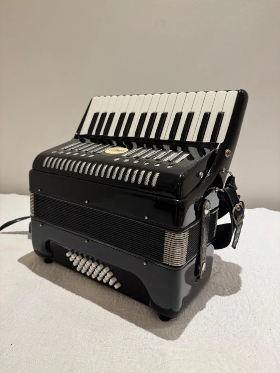 Acordeon / Gaita / Sanfona Villaggi 32 Baixos Preto, Acompanha Estojo!