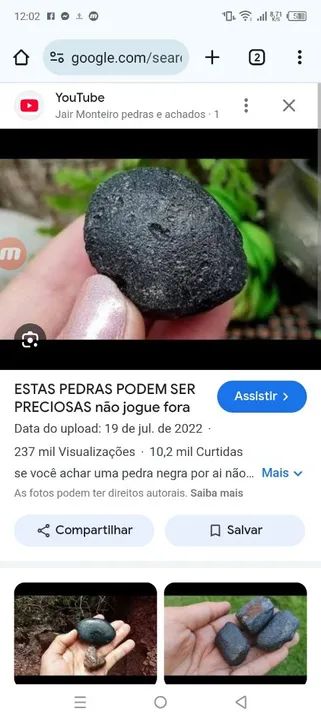 Está pedra preta não pega imã não sei o que e 