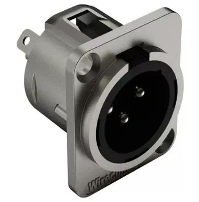Conector quadrado Plug Wireconex Xlr  Macho 3 Polos - Foto 2
