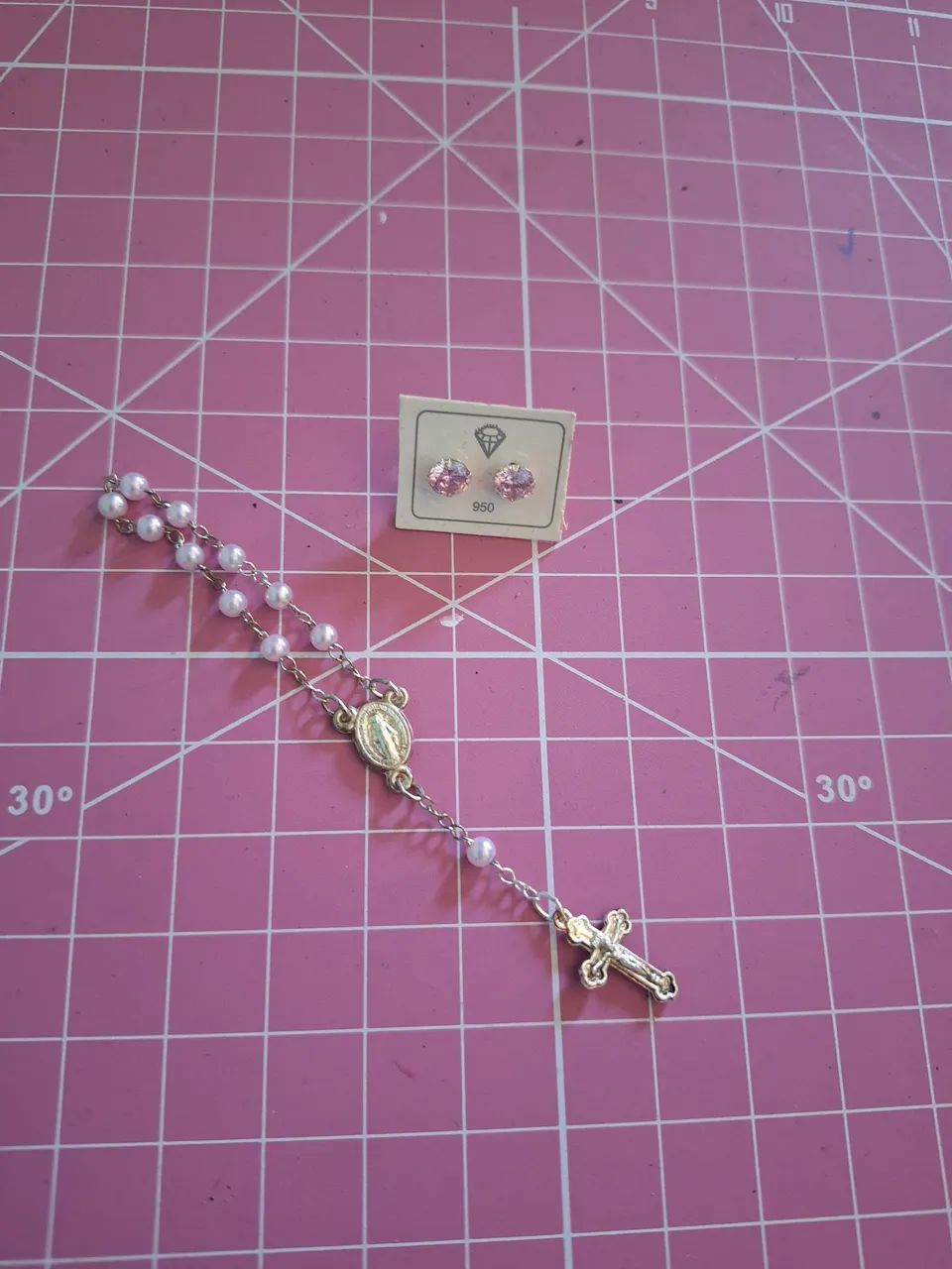 Conjunto terço + brincos - Foto 2