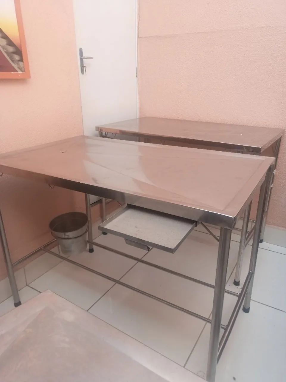 Mesa atendimento veterinária Inox