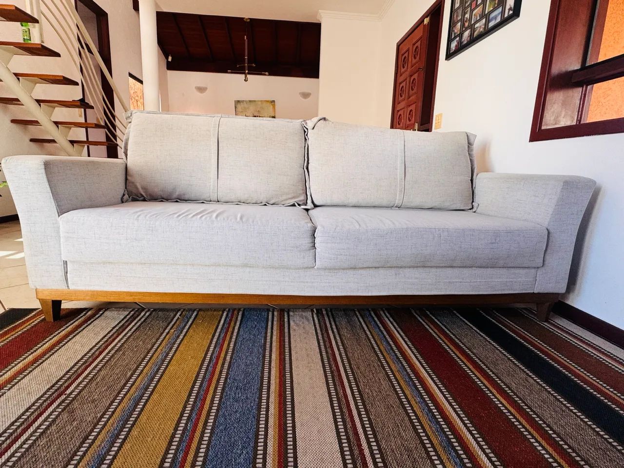 Vendo sofá 3 lugares de linho 