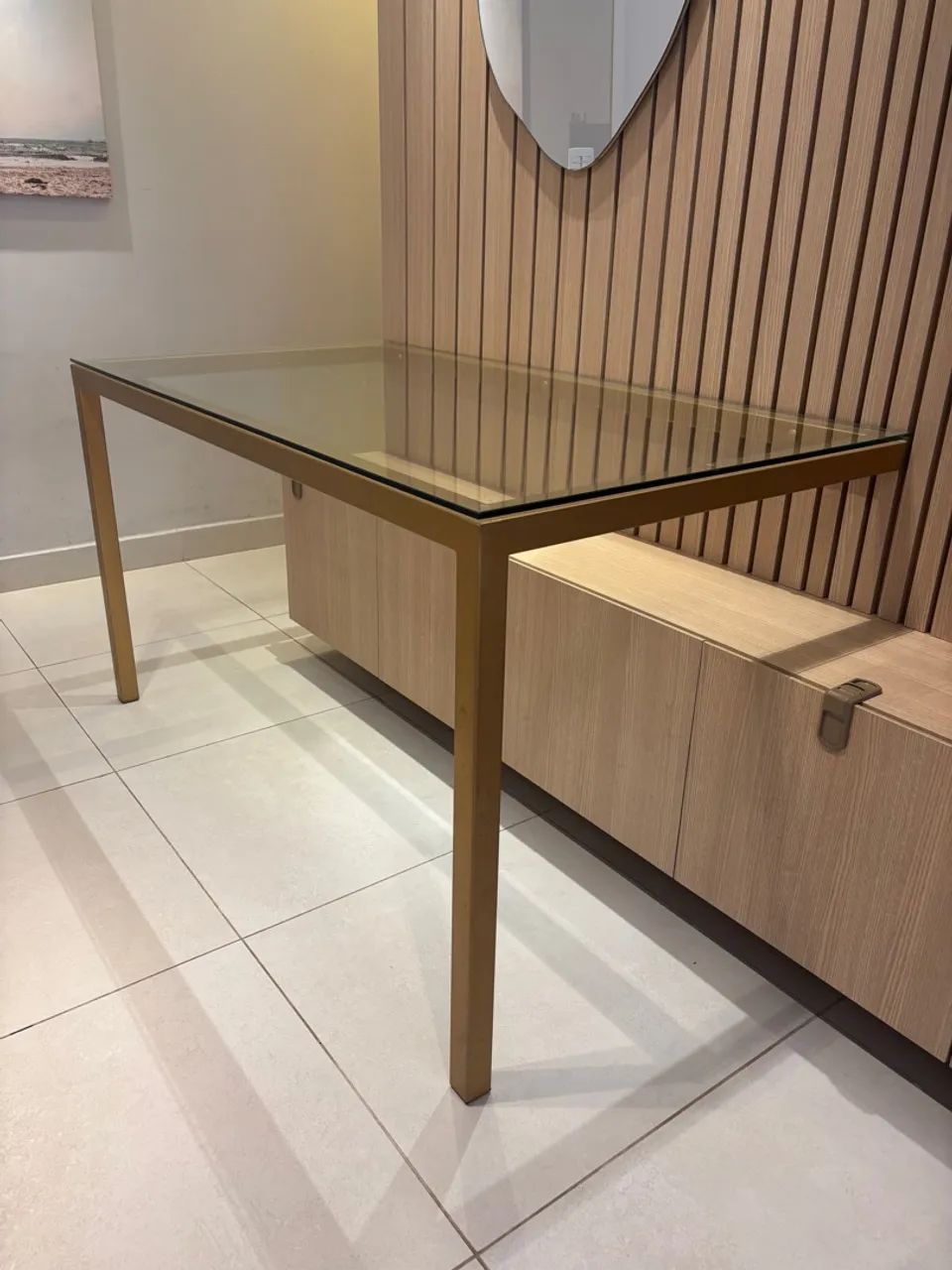 Mesa em Metalon com tampo em vidro  - Foto 3