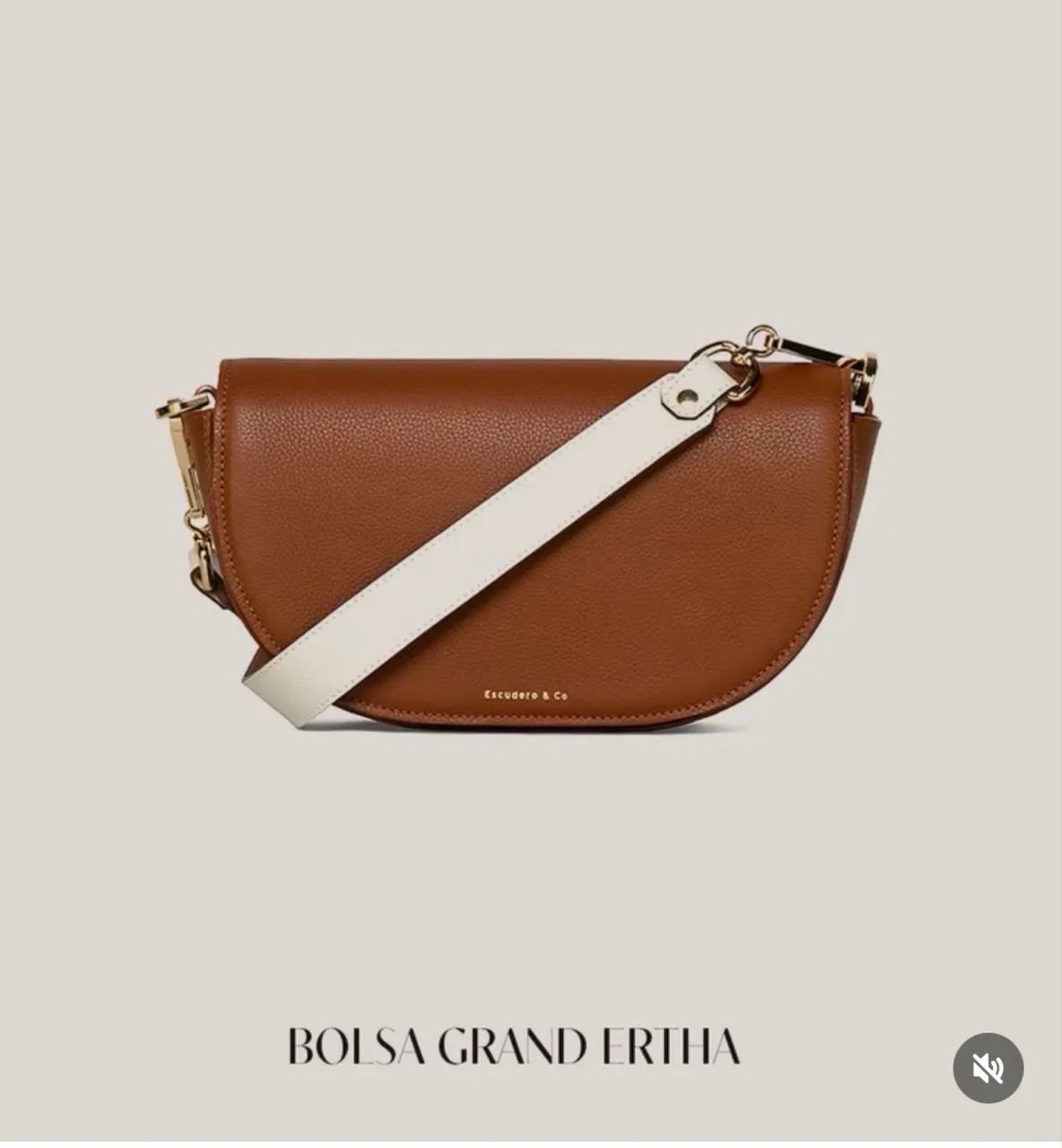 bolsa cor caramel em couro escudero nova