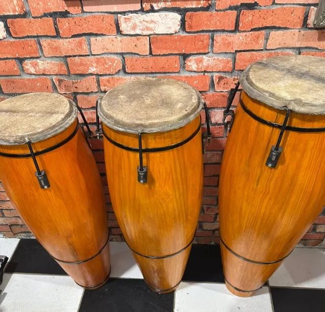 Kit Atabaque Profissional Feito com Pinos - Pronta Entrega e Encomenda