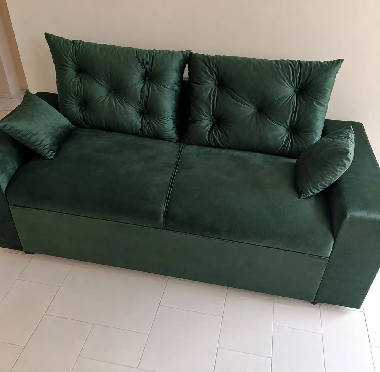Sofa almofadado 3 lugares da fábrica 