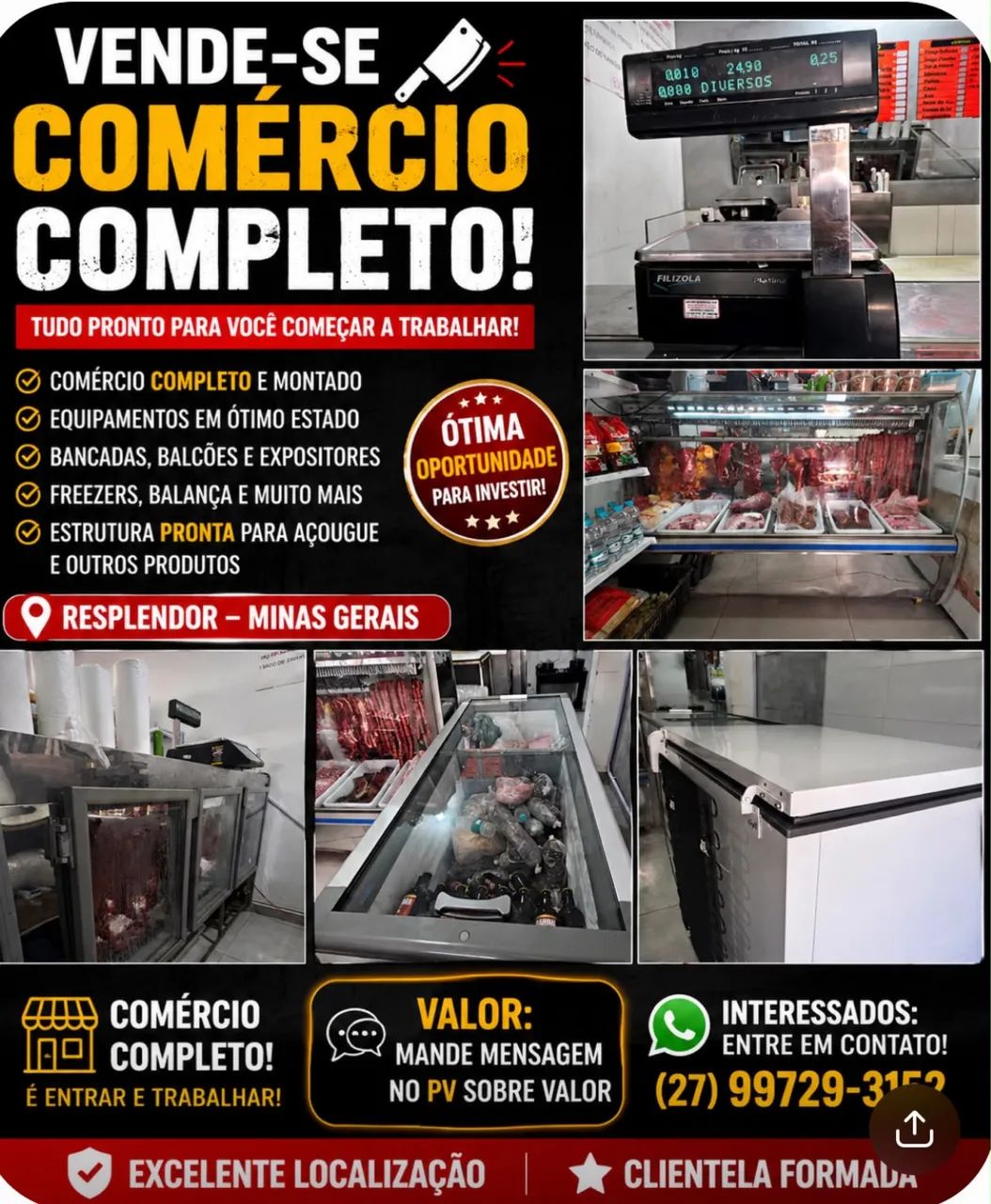 Vendo açougue montado