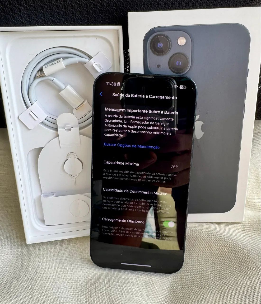 iPhone 13 preto 128Gb bateria 76% - Celulares e Smartphones