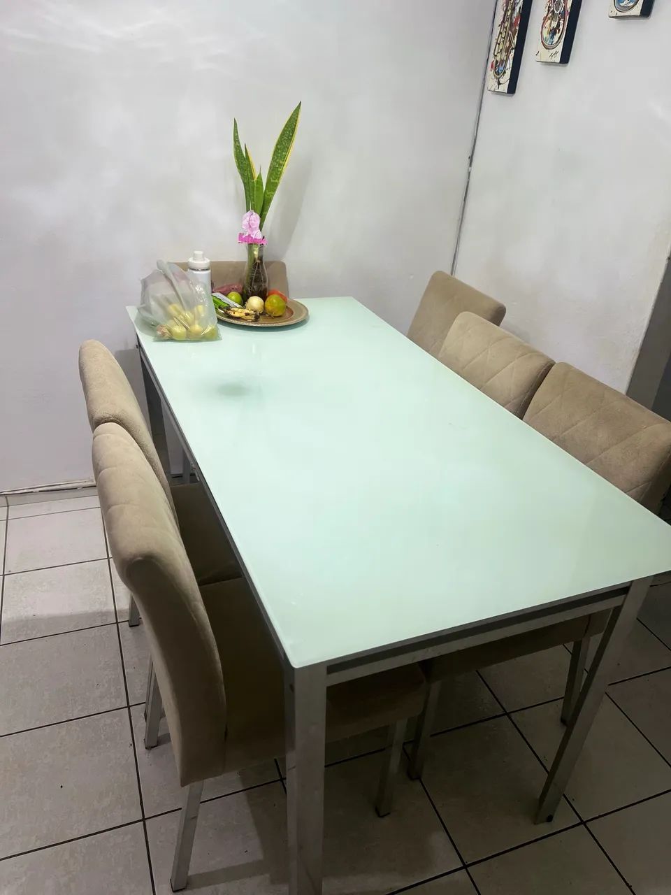 Mesa de vidro 6 lugares  - Foto 3