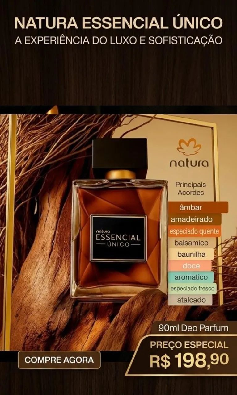 PERFUME NATURA ESSENCIAL ÚNICO