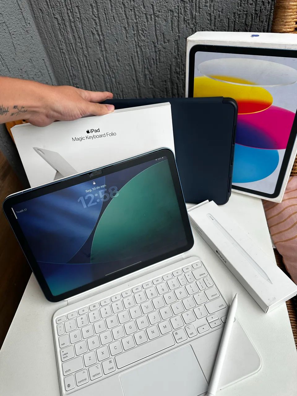 iPad 11 + Capa Teclado + Pencil USB-c | ORIGINAL APPLE