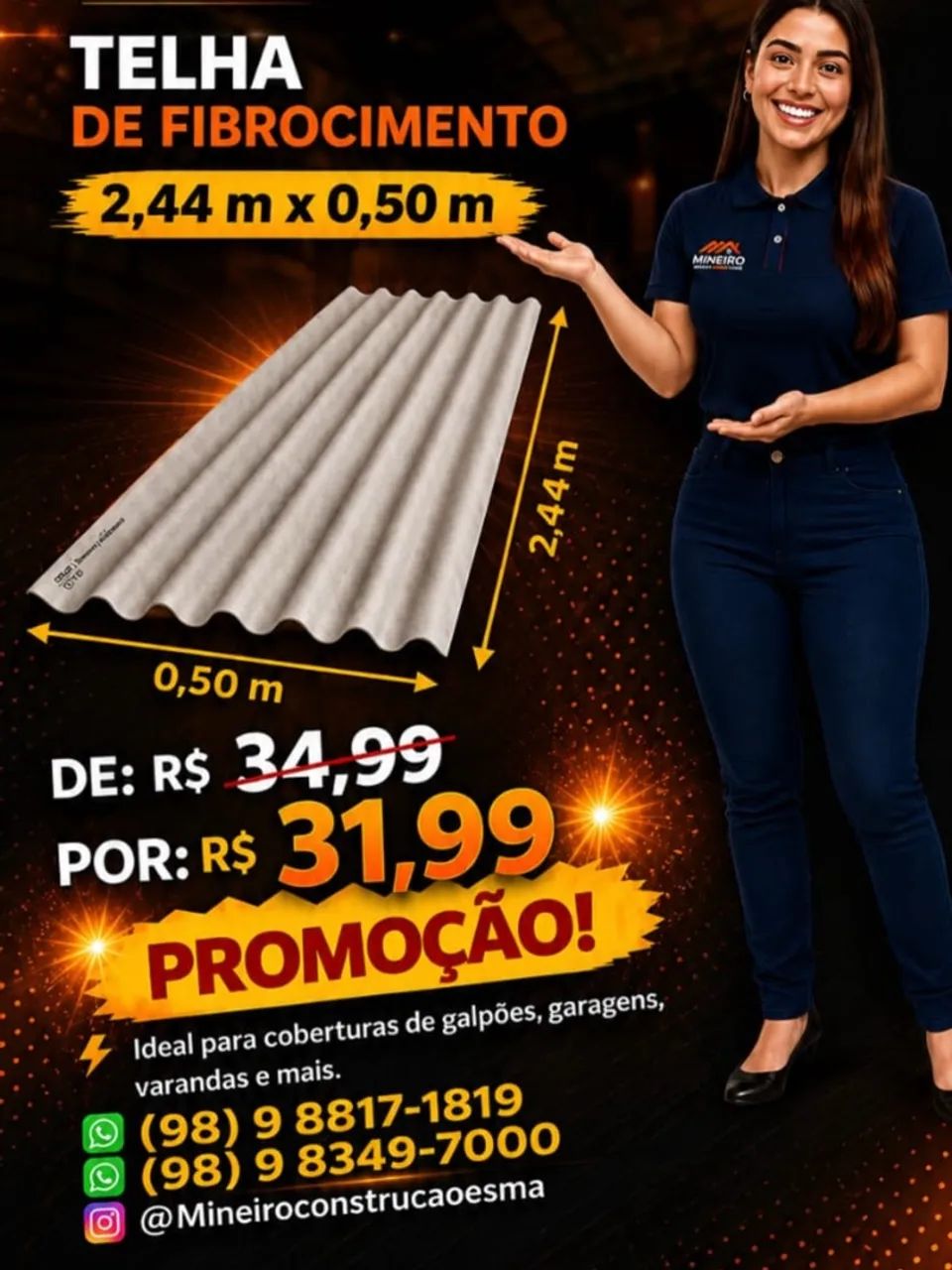 Telha 2.44x0,50