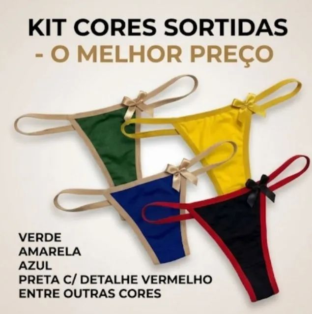 Kit com 10 Calcinhas Tirinhas - Foto 2