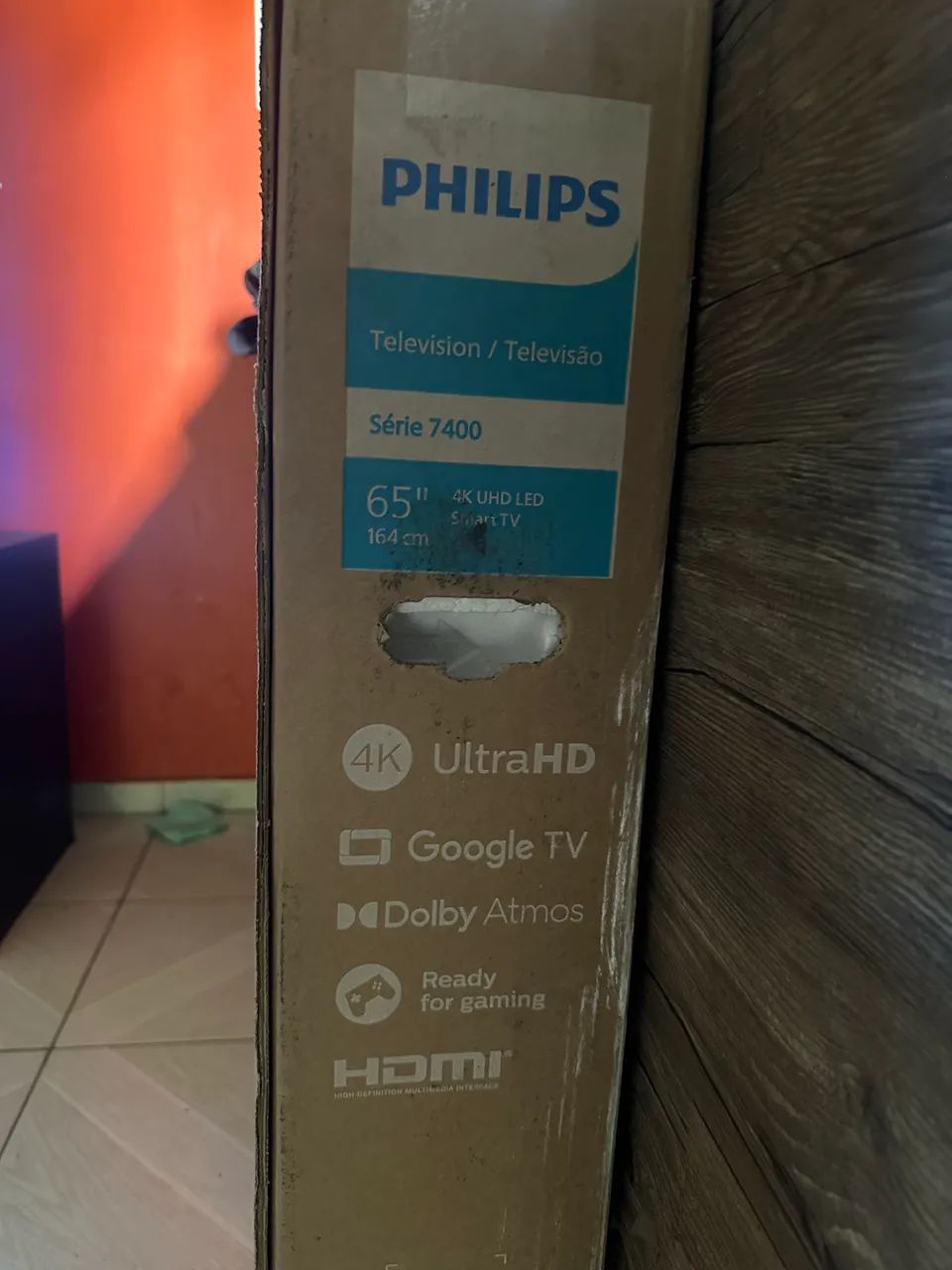 Smart TV Philips 65 Polegadas - Nova, Na caixa