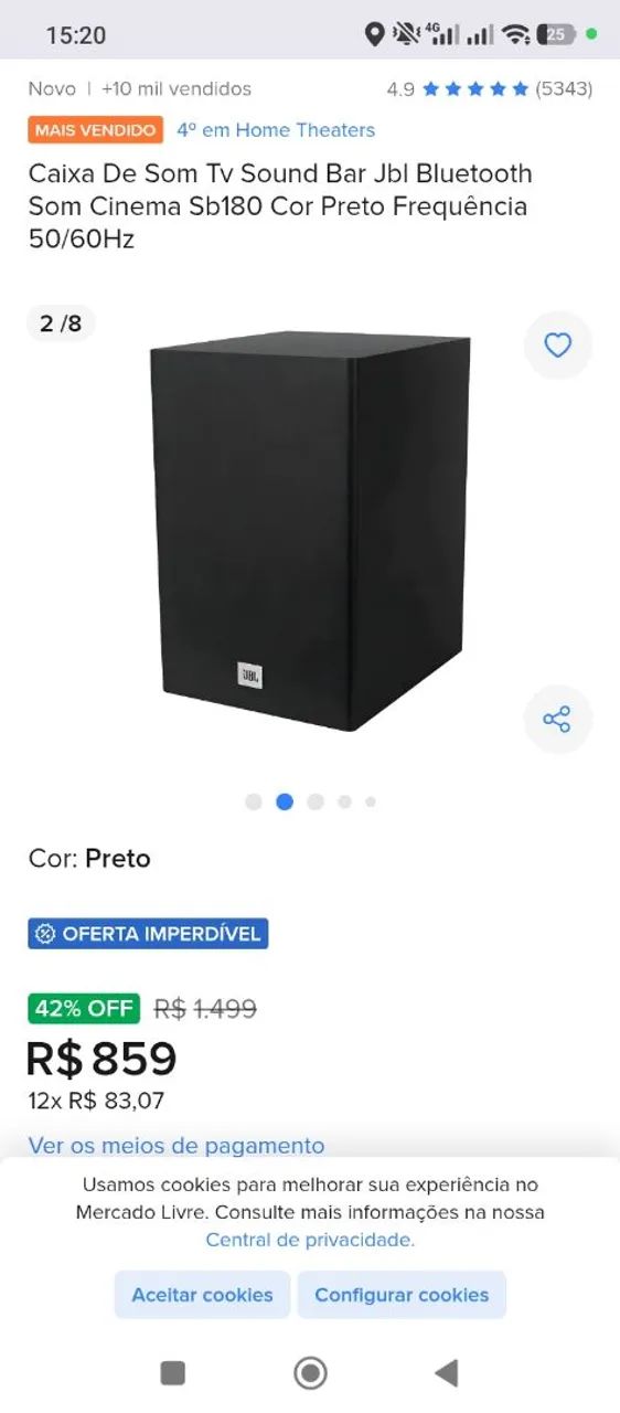 Caixa de som soudbar jbl - Foto 4