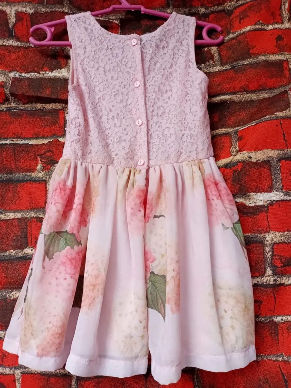 Vestido infantil Rosa  - Foto 3