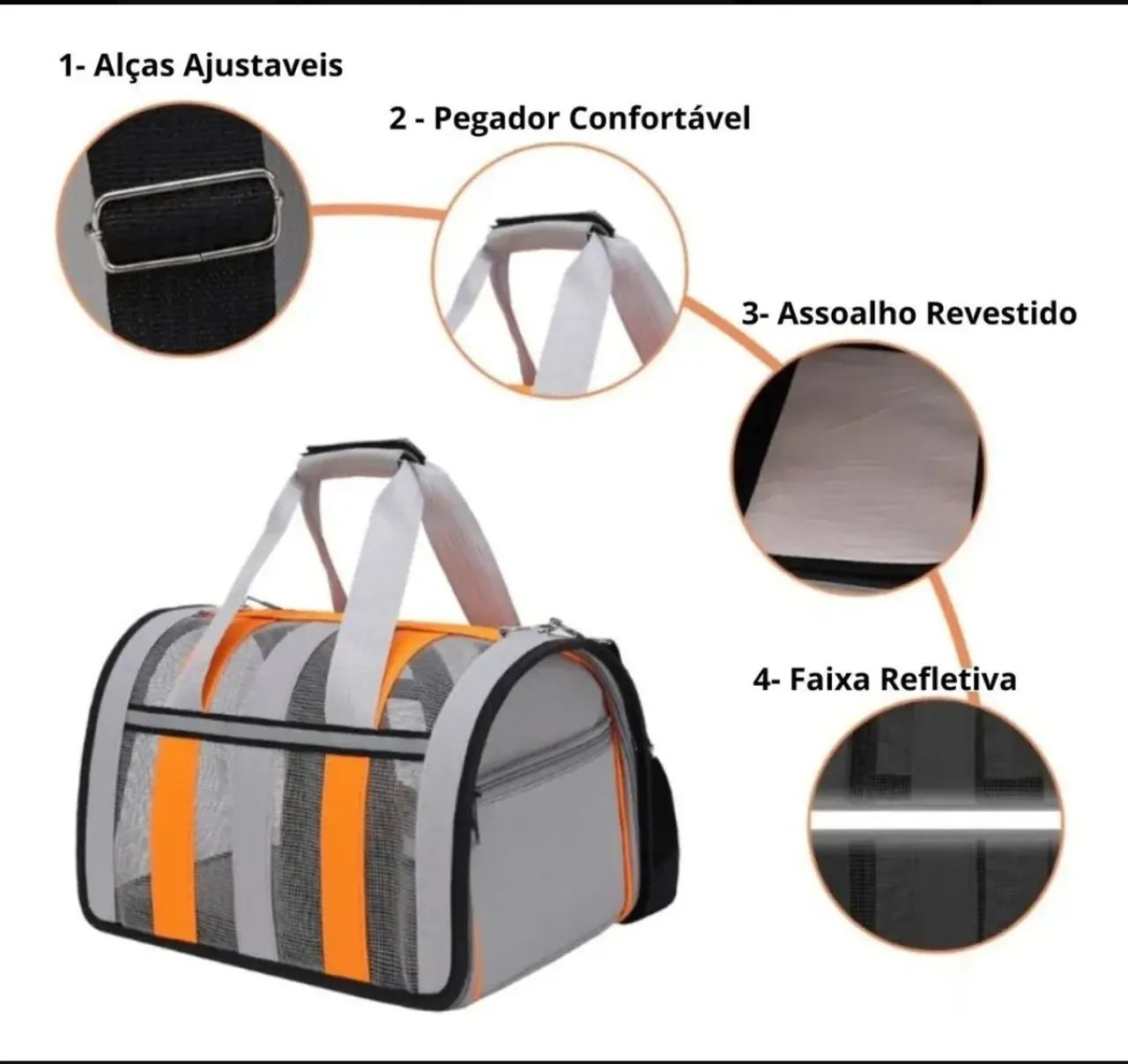 BOLSA TRANSPORTE CÃES E GATOS 