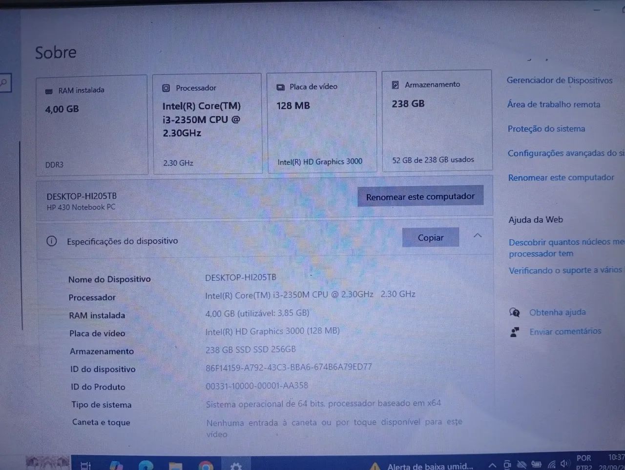 Notebook HP I3 SSD 240GB - Foto 4