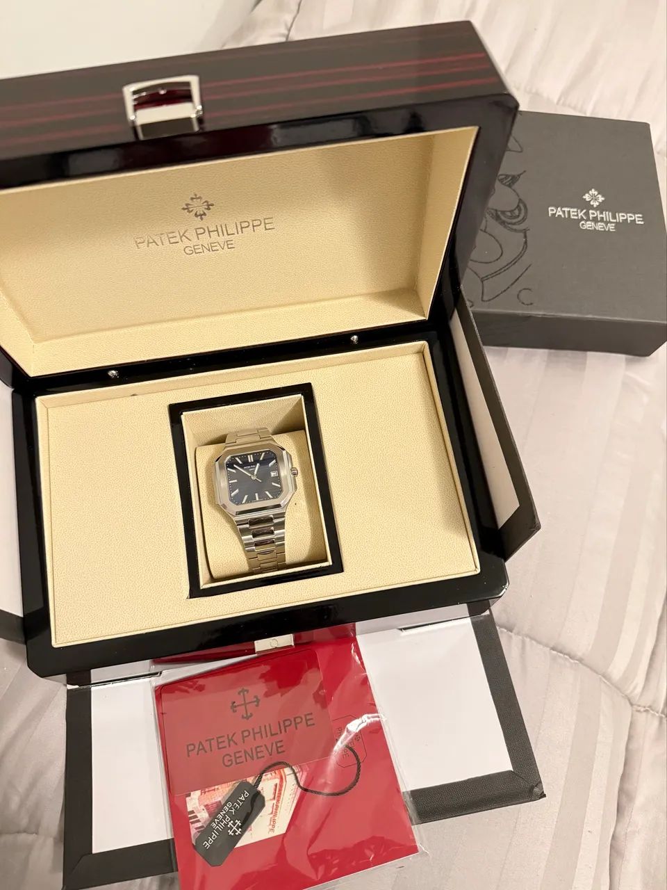 Relógio PATEK PHILIPPE Cubitus 40mm Automático Mostrador Azul (SUPER CLONE) - Foto 4