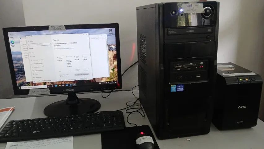 M03 - Computador Completo Core i3 + Monitor 19" + Nobreak + SSD (Ideal p/ Estudos e Caixa)